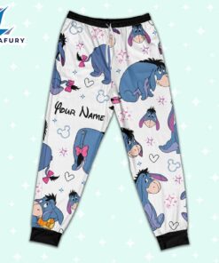 Custom Disney Friends Eeyore Colorful Pajamas Set - Movie Cartoon Holiday Pajamas