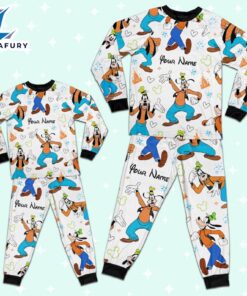 Custom Disney Friends Goofy Colorful Pajamas Set - Family Disneyland Matching Pajamas Set