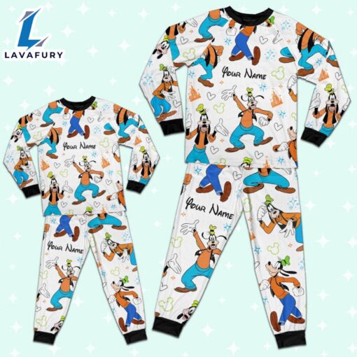 Custom Disney Friends Goofy Colorful Pajamas Set – Family Disneyland Matching Pajamas Set