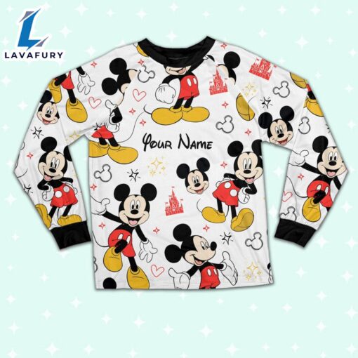 Custom Disney Friends Mickey Colorful Pajamas Set – Movie Cartoon Holiday Pajamas