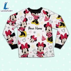 Custom Disney Friends Minnie Colorful Pajamas Set - Movie Cartoon Holiday Pajamas