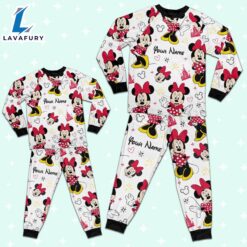 Custom Disney Friends Minnie Colorful Pajamas Set - Movie Cartoon Holiday Pajamas