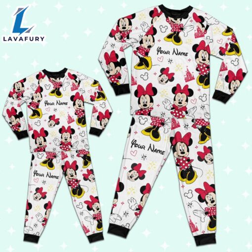 Custom Disney Friends Minnie Colorful Pajamas Set – Movie Cartoon Holiday Pajamas