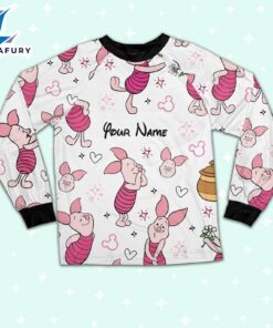 Custom Disney Friends Piglet Colorful Pajamas Set - Movie Cartoon Holiday Pajamas