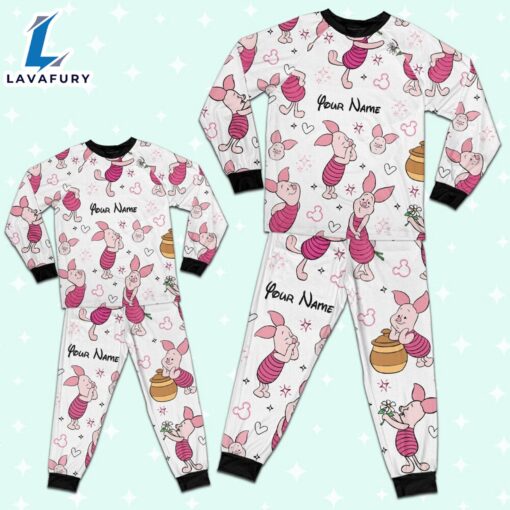 Custom Disney Friends Piglet Colorful Pajamas Set – Movie Cartoon Holiday Pajamas