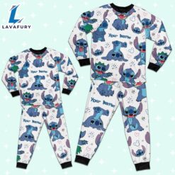 Custom Disney Friends Stitch Colorful Pajamas Set - Movie Cartoon Holiday Pajamas