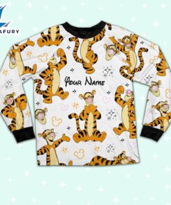 Custom Disney Friends Tigger Colorful Pajamas Set - Family Disneyland Matching Pajamas Set