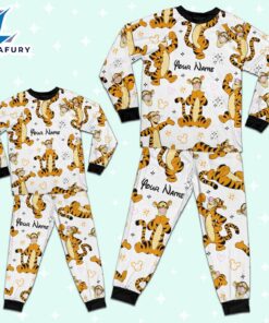 Custom Disney Friends Tigger Colorful Pajamas Set - Family Disneyland Matching Pajamas Set