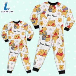 Custom Disney Friends Winnie the Pooh Colorful Pajamas Set - Movie Cartoon Holiday Pajamas