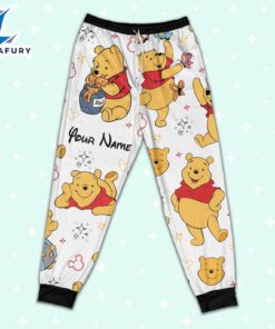 Custom Disney Friends Winnie the Pooh Colorful Pajamas Set - Movie Cartoon Holiday Pajamas