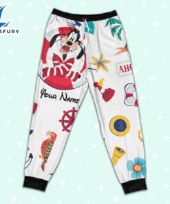 Custom Disney Goofy Cruise Trip Colorful Pajamas Set - Movie Cartoon Holiday Pajamas