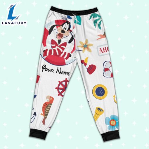 Custom Disney Goofy Cruise Trip Colorful Pajamas Set – Movie Cartoon Holiday Pajamas