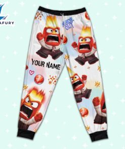 Custom Disney Inside Out Anger Red Color Pajamas Set - Family Disneyland Matching Pajamas Set