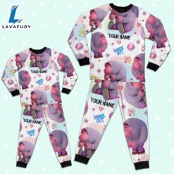 Custom Disney Inside Out Embarrassment Pink Color Pajamas Set - Movie Cartoon Holiday Pajamas