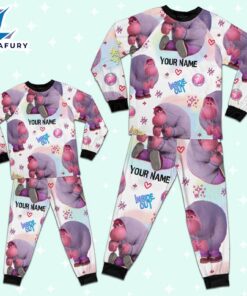 Custom Disney Inside Out Embarrassment Pink Color Pajamas Set - Movie Cartoon Holiday Pajamas