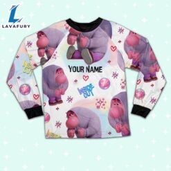 Custom Disney Inside Out Embarrassment Pink Color Pajamas Set - Movie Cartoon Holiday Pajamas