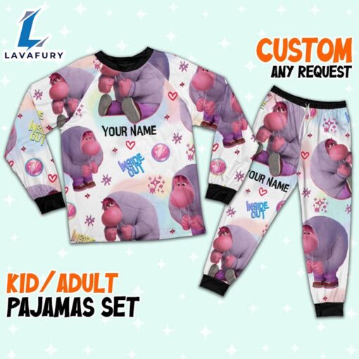 Custom Disney Inside Out Embarrassment Pink Color Pajamas Set – Movie Cartoon Holiday Pajamas