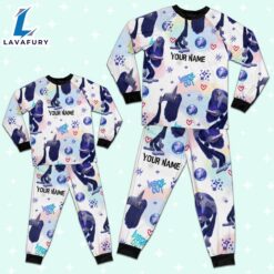 Custom Disney Inside Out Ennui Navy Color Pajamas Set - Movie Cartoon Holiday Pajamas