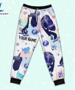 Custom Disney Inside Out Ennui Navy Color Pajamas Set - Movie Cartoon Holiday Pajamas