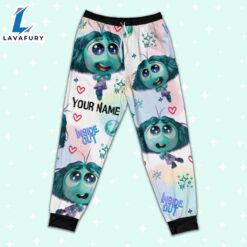 Custom Disney Inside Out Envy Turquoise Color Pajamas Set - Movie Cartoon Holiday Pajamas