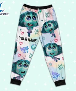 Custom Disney Inside Out Envy Turquoise Color Pajamas Set - Movie Cartoon Holiday Pajamas