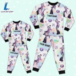 Custom Disney Inside Out Fear Purple Color Pajamas Set - Movie Cartoon Holiday Pajamas