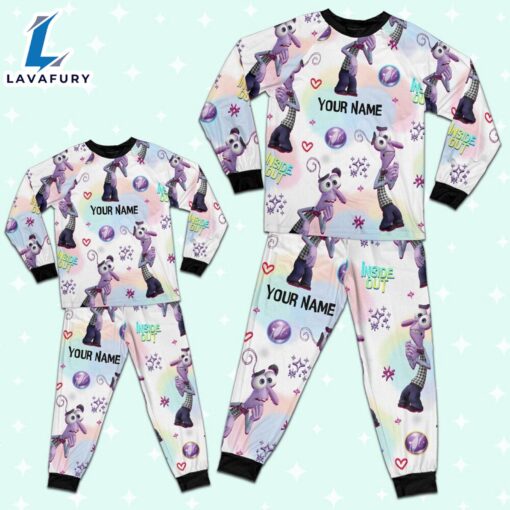 Custom Disney Inside Out Fear Purple Color Pajamas Set – Movie Cartoon Holiday Pajamas