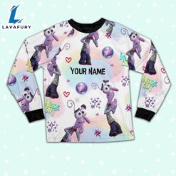 Custom Disney Inside Out Fear Purple Color Pajamas Set - Movie Cartoon Holiday Pajamas