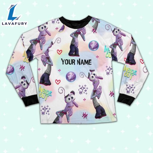 Custom Disney Inside Out Fear Purple Color Pajamas Set – Movie Cartoon Holiday Pajamas