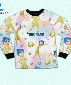 Custom Disney Inside Out Joy Yellow Color Pajamas Set - Family Disneyland Matching Pajamas Set