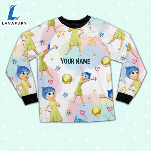 Custom Disney Inside Out Joy Yellow Color Pajamas Set – Family Disneyland Matching Pajamas Set