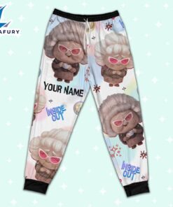 Custom Disney Inside Out Nostalgia Beige Pajamas Set - Movie Cartoon Holiday Pajamas