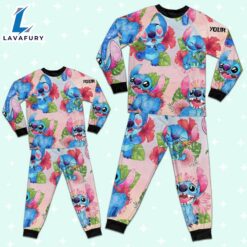 Custom Disney Lilo and Stitch Hot Colorful Pajamas Set - Movie Cartoon Holiday Pajamas