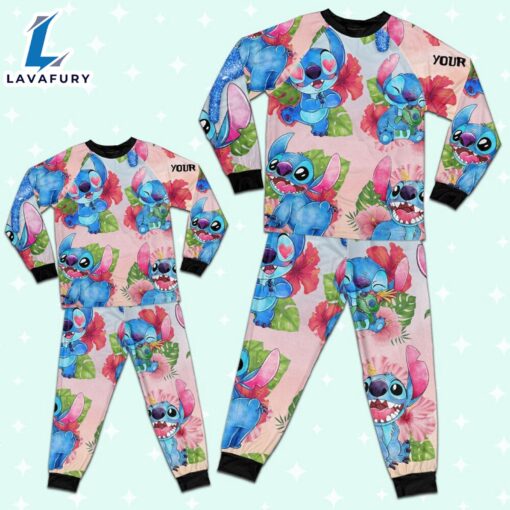 Custom Disney Lilo and Stitch Hot Colorful Pajamas Set – Movie Cartoon Holiday Pajamas