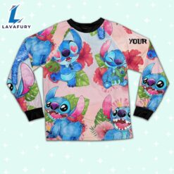 Custom Disney Lilo and Stitch Hot Colorful Pajamas Set - Movie Cartoon Holiday Pajamas