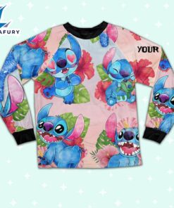 Custom Disney Lilo and Stitch Hot Colorful Pajamas Set - Movie Cartoon Holiday Pajamas