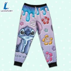 Custom Disney Lilo and Stitch Inflated Colorfull Pajamas - Movie Cartoon Holiday Pajamas