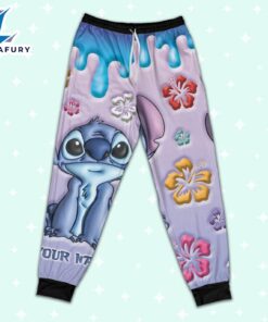 Custom Disney Lilo and Stitch Inflated Colorfull Pajamas - Movie Cartoon Holiday Pajamas