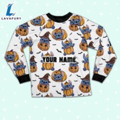 Custom Disney Lilo and Stitch Pumpkin Simple Pajamas - Movie Cartoon Holiday Pajamas