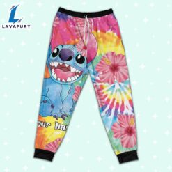 Custom Disney Lilo and Stitch Tie Dye Colorfull Pajamas - Movie Cartoon Holiday Pajamas