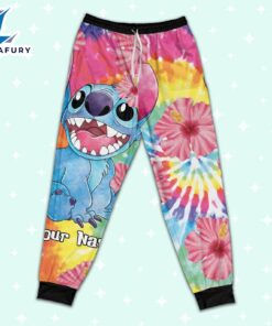 Custom Disney Lilo and Stitch Tie Dye Colorfull Pajamas - Movie Cartoon Holiday Pajamas