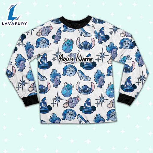 Custom Disney Magic Characters Blue Team Pajamas – Movie Cartoon Holiday Pajamas