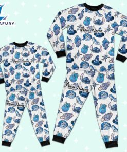 Custom Disney Magic Characters Blue Team Pajamas - Movie Cartoon Holiday Pajamas