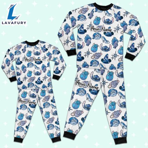 Custom Disney Magic Characters Blue Team Pajamas – Movie Cartoon Holiday Pajamas