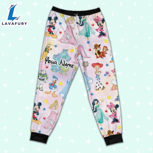 Custom Disney Magic Characters Colorful Team Pajamas – Movie Cartoon Holiday Pajamas