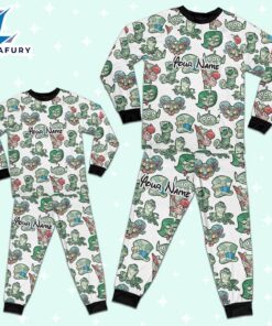 Custom Disney Magic Characters Green Team Pajamas - Movie Cartoon Holiday Pajamas