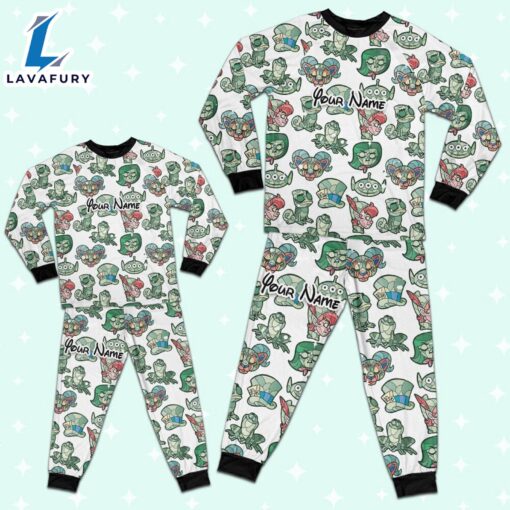 Custom Disney Magic Characters Green Team Pajamas – Movie Cartoon Holiday Pajamas