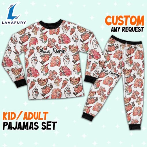 Custom Disney Magic Characters Orange Team Pajamas – Movie Cartoon Holiday Pajamas