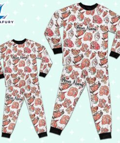 Custom Disney Magic Characters Orange Team Pajamas - Movie Cartoon Holiday Pajamas