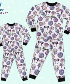 Custom Disney Magic Characters Purple Team Pajamas - Movie Cartoon Holiday Pajamas